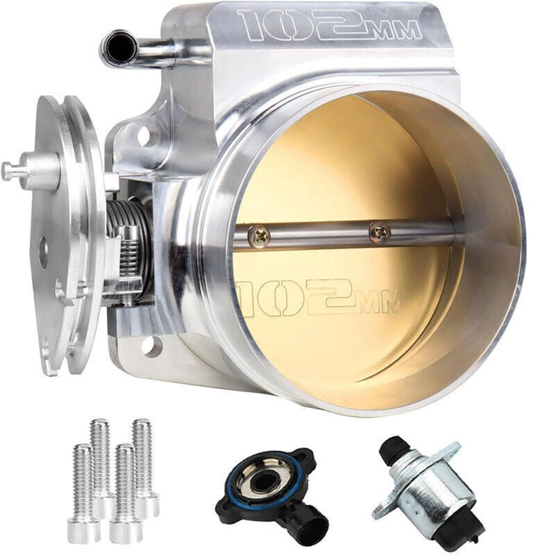 102mm Aluminum 4-Bolt Throttle Body TPS IAC for GM LS1 LS2 LS6 LS7