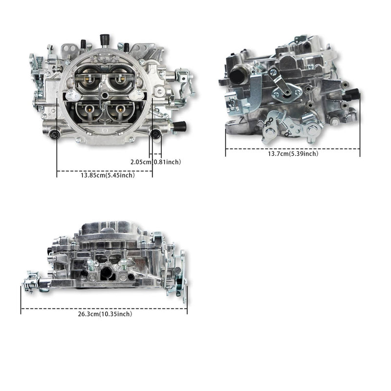1405 Silver 4 Barrel Carburetor Manual Electric Choke for Edelbrock Performer