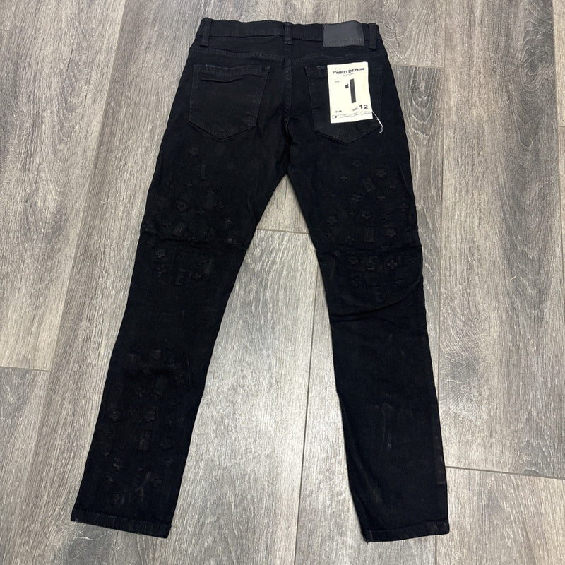 Kids Denim Jeans for FWRD & Co Jet Black Size 12 Slim Fit One