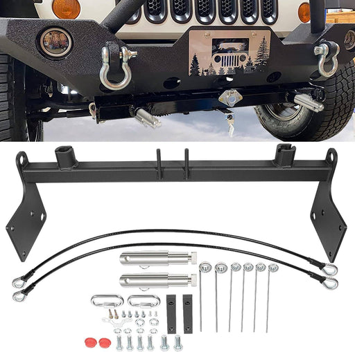 DURAFORCE BX1126 Tow Bar Base Plate Bumper for Blue OX 2007-2018 Jeep Wrangler JK JKU