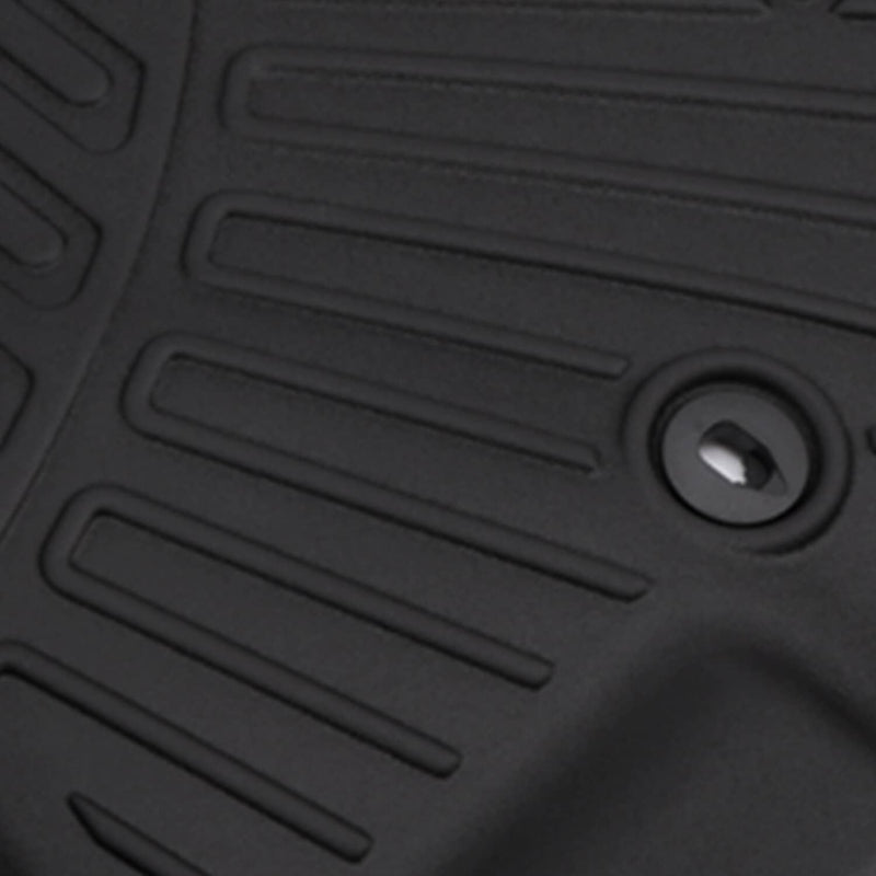 Black Floor Mat Liners for Nissan Frontier Crew Cab 2022-2024 TPE All-Weather