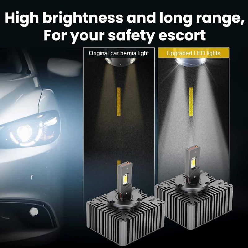 D5S LED Headlight Bulbs Hi-Lo for Chevy Silverado 1500 2016-2018 2x
