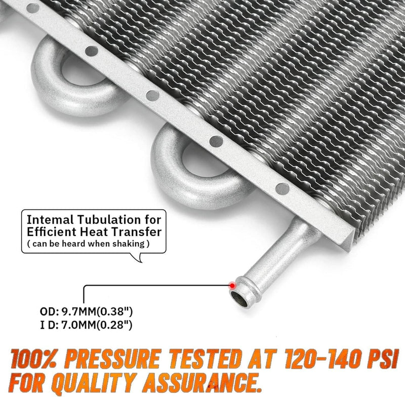 10 Rows Remote Transmission Oil Cooler Radiator Converter Kit Universal Aluminum