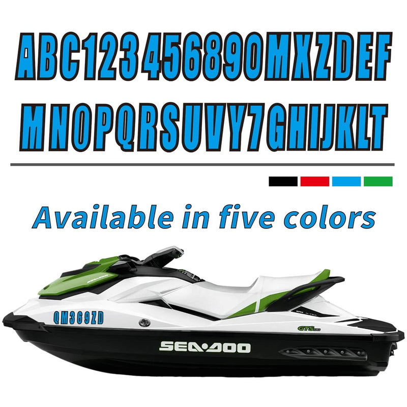 DURAFORCE 3 Inch Boat Registration Numbers And Letters Sticker A-Z 0-9 Custo