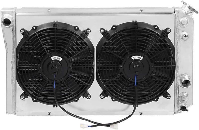 3Row Aluminum Radiator w/Fan Shroud for Chevy S10 Blazer Corvette V8