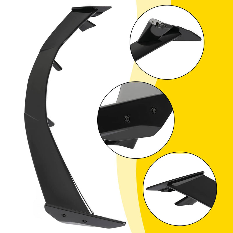 DURAFORCE Rear Trunk Lid High Wing Spoiler for Corvette C8 Z51 20-24 Painted Black ABS