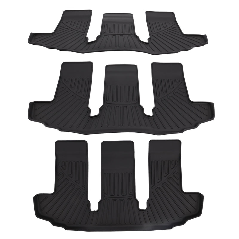 3D TPE 3 Rows Floor Mats Cargo Liner for Toyota Highlander 2020-2025 5Pcs Set