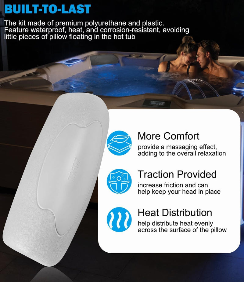 72597 Spa Neck Pillow Fits for Hot Spring 2002-2007 Hot Tubs & Spas 72596 73339