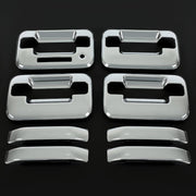 DURAFORCE Door Handle Cover for Ford F-150 F150 4DR Crew Cab 2004-2014 Chrome ABS Keypad