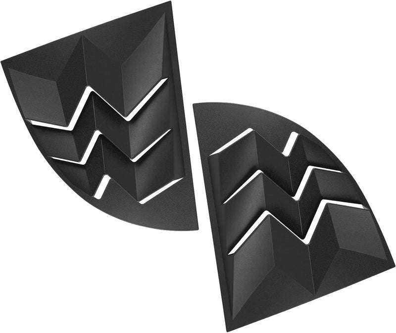 ABS Side Window Louvers Scoop Cover Vent for Ford Mustang 1999-2004 Black 2Pcs