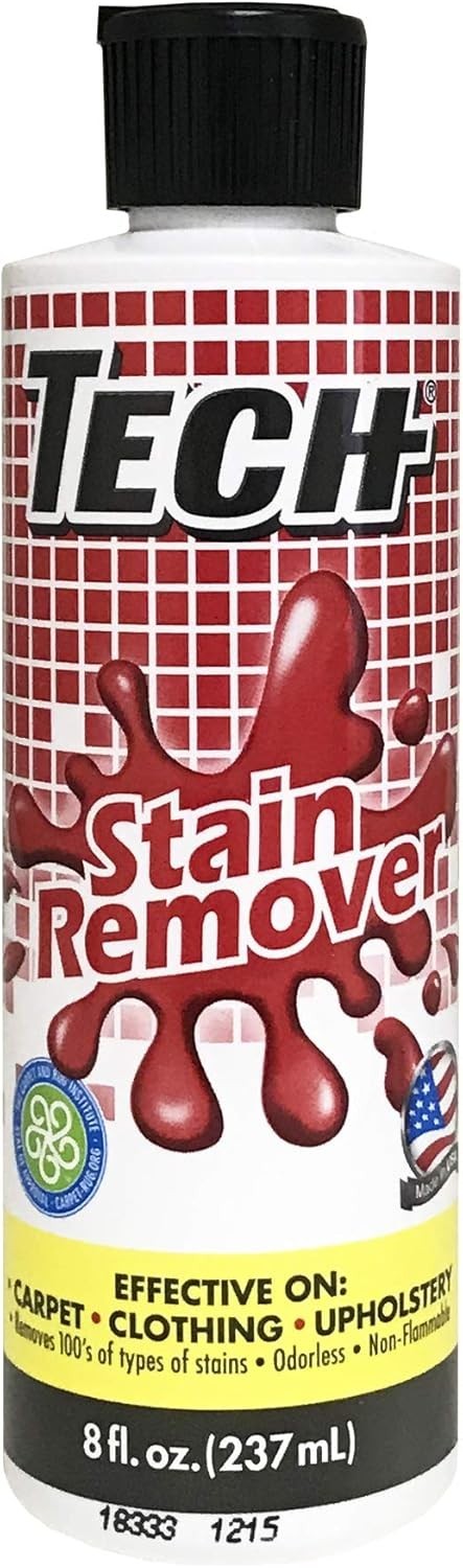 Tech No Scent Stain Remover Liquid Multi Purpose Non Toxic 8 Oz 2 Pack