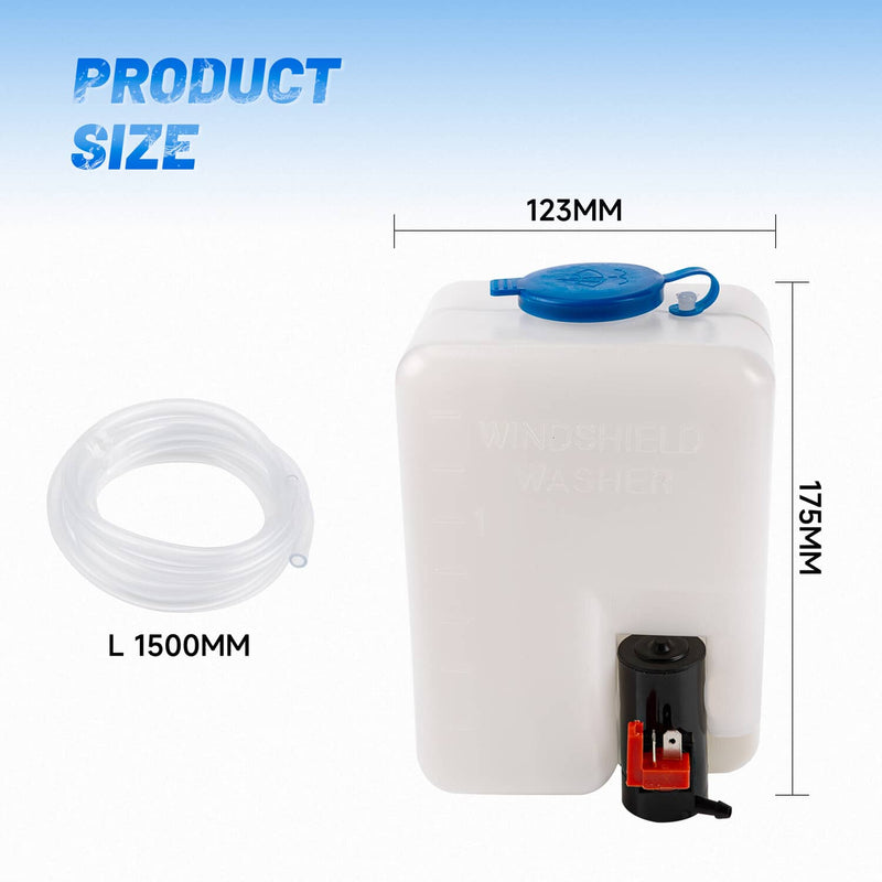 12V UTV Windshield Washer Bottle Tank Pump Wiper System Reservoir Kit for Can Am