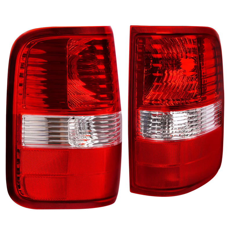 Red Lens Tail Light Set for Ford F-150 2004-2008 Driver Passenger Side