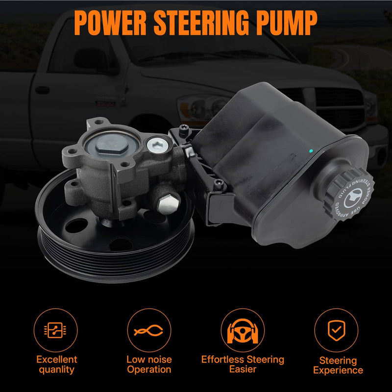 20-70268 Power Steering Pump with Pulley for Ram 2500 3500 5.7L 5.9L 6.7L
