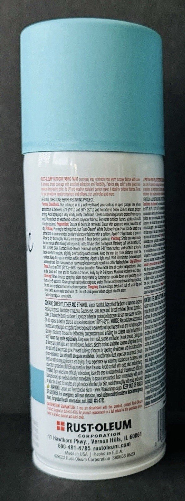 358842 Outdoor Fabric Paint Turquoise for Rust Oleum 12 Ounce