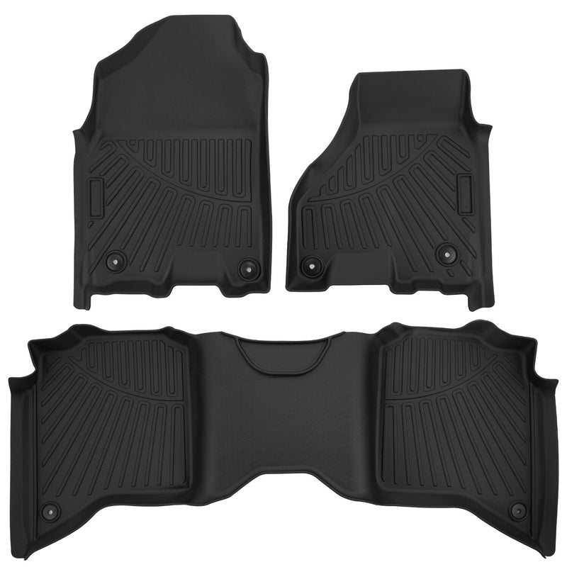 Floor Mats for Dodge Ram 2500 3500 Crew Cab 2019 2020 2021 2022 2023 2024 3Pcs