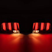 DURAFORCE Clear Lens LED Tail Lights Rear Brake Lamps for Ford Mustang 2005-2009 Set