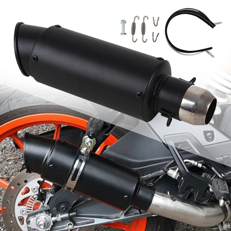 Universal Motorcycle Exhaust Muffler Tail Pipe Slip On DB Killer Black
