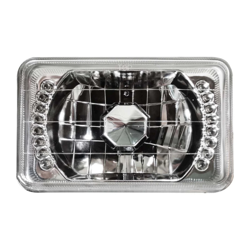 DURAFORCE 2PCS 4x6'' inch LED Headlights Chrome Bright For 1982-1992 Chevrolet Camaro