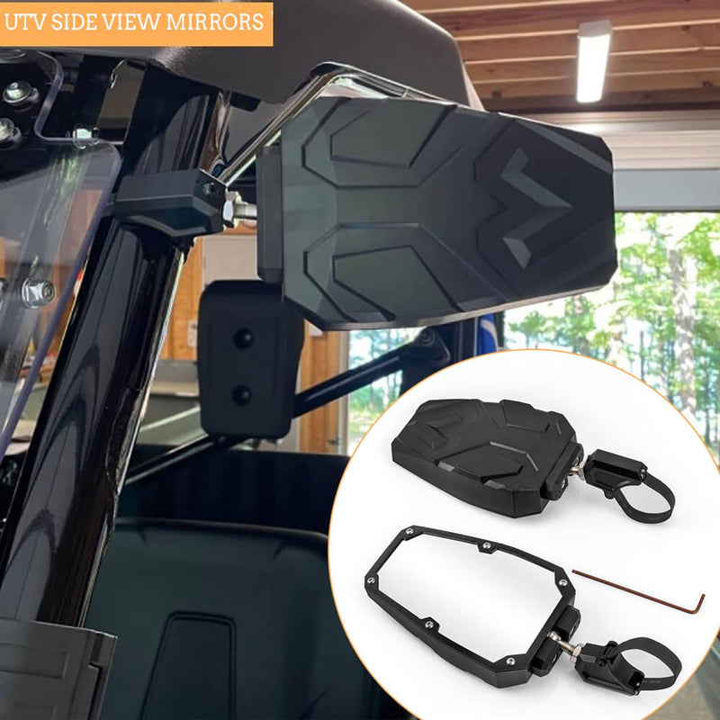 UTV Rear View Side Mirrors for Polaris RZR 900 1000 Can-Am X3 Kawasaki 1.5"-2.0