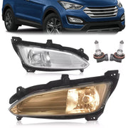 DURAFORCE Front Driving Fog Light Lamp Assembly for Hyundai Santa Fe Sport 2013-2016 Pair