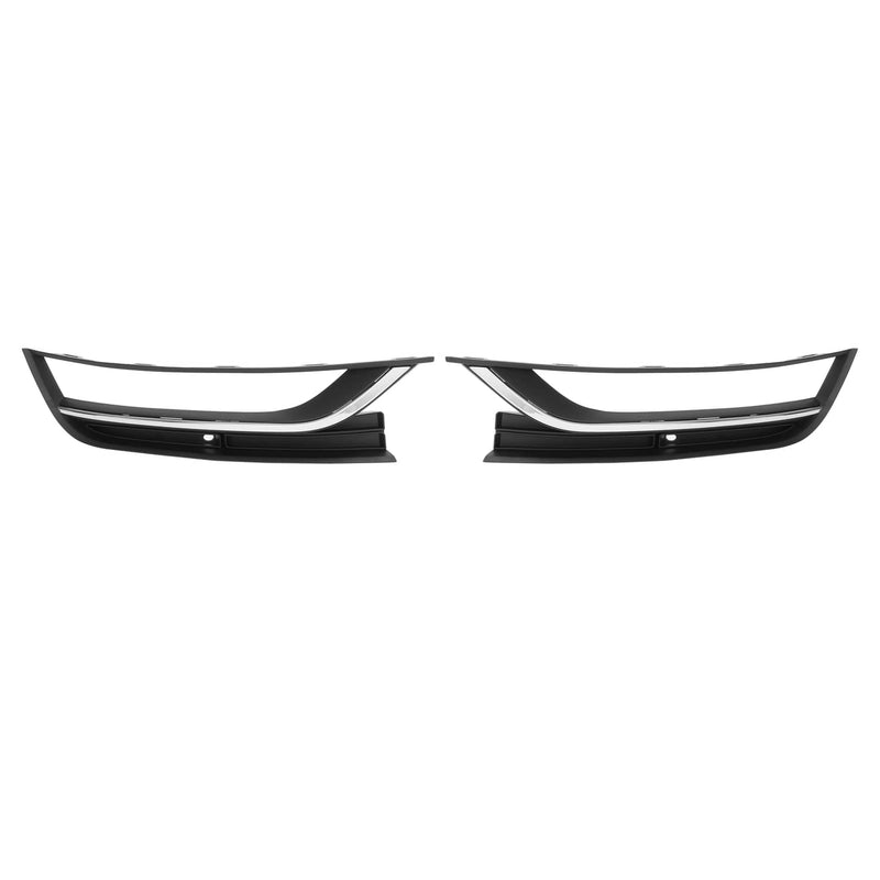 DURAFORCE Bumper Fog Light Bezel Cover Trim for VW Passat 2012 13 14 2015 Black Pair