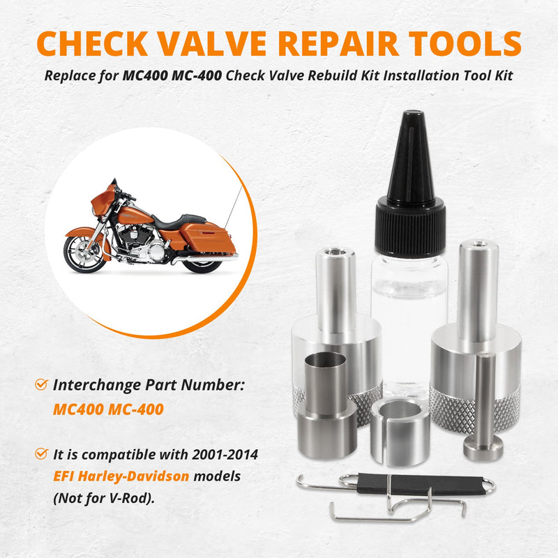 MC400 MC-400 Check Valve Repair Rebuild Kit Installation Tool Replacement
