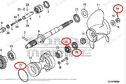 DURAFORCE 91252-ZZ3-003 Lower Unit Seal Kit for Tohatsu BF115D/150D/175A BF200A/225A