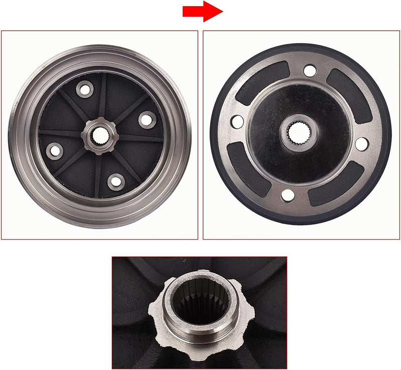 41038-0035 Rear Brake Drum for Kawasaki UTV Mule 2510 3000 3010 3020 4000 4010