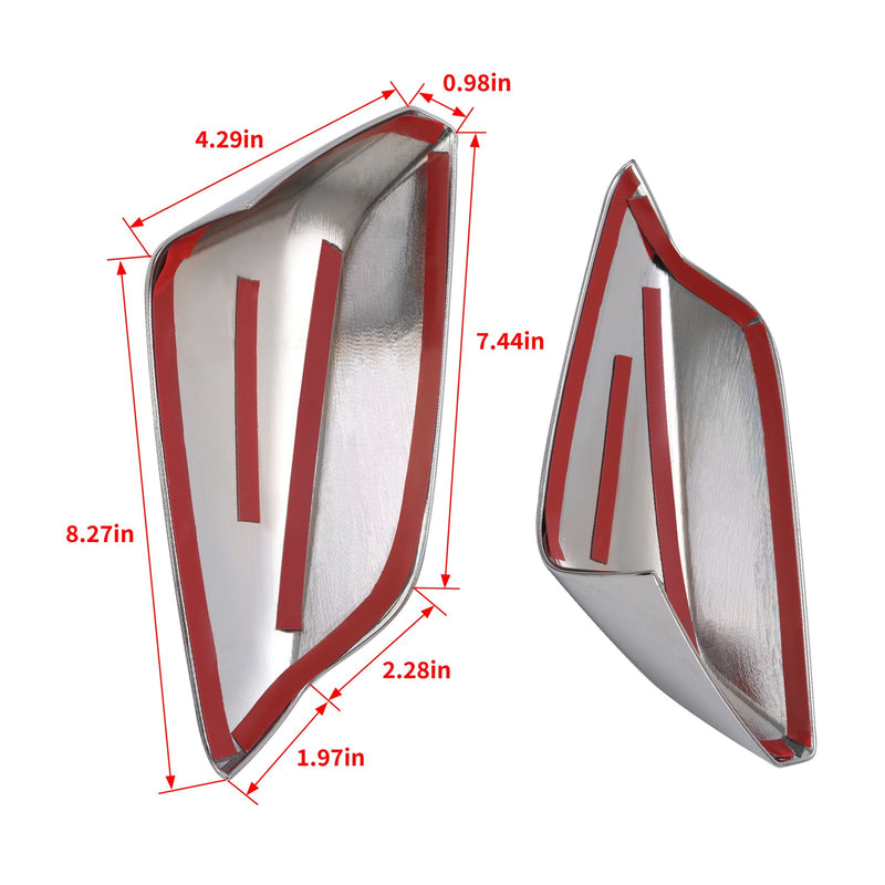 Chrome Mirror Covers Driver Passenger Side for Chevy Malibu 2016-2025 LH RH