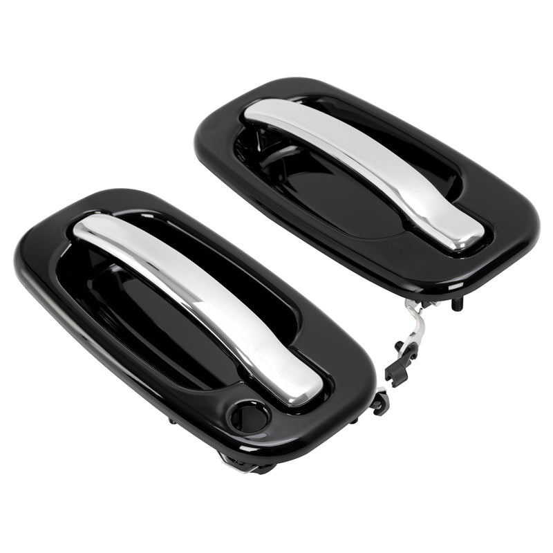 Front Exterior Door Handles Set Left Right Chrome for Silverado Sierra 1999-2006