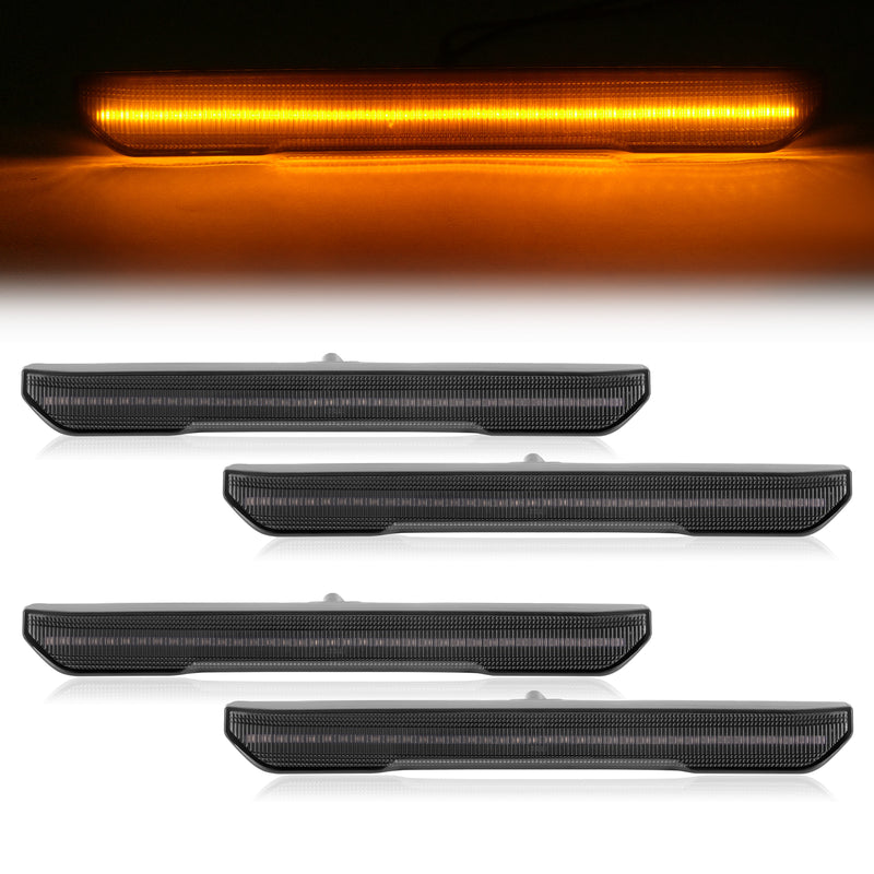 Smoke Lens Amber LED Side Marker Light for GMC Sierra 2500 3500 HD 2020+ 4PCs