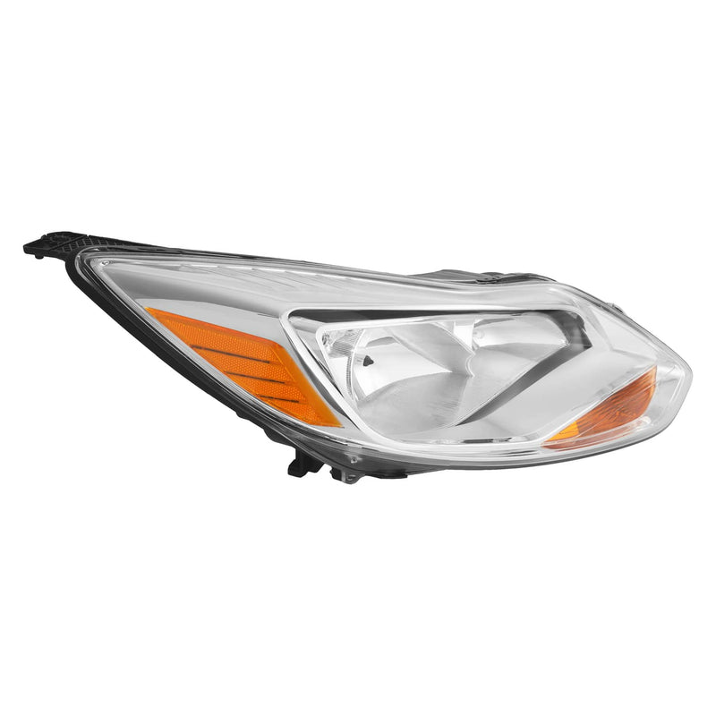 DURAFORCE Chrome Headlight Headlamp Replacement Passenger Side for Ford Focus 2012 13 14