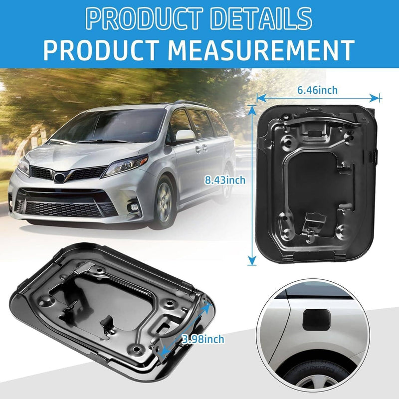 Black Gas Lid Door Fuel Door 77350-08020 for 2011-2020 Toyota Sienna 2.7L 3.5L