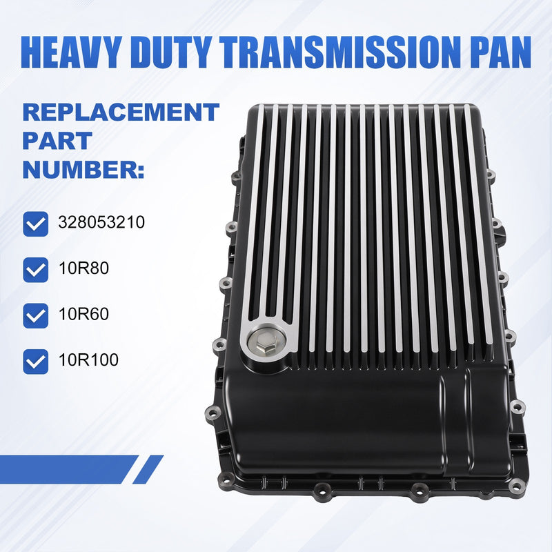 Aluminum Transmission Pan for 2018+ Ford Mustang 10R80 Transmission Raw