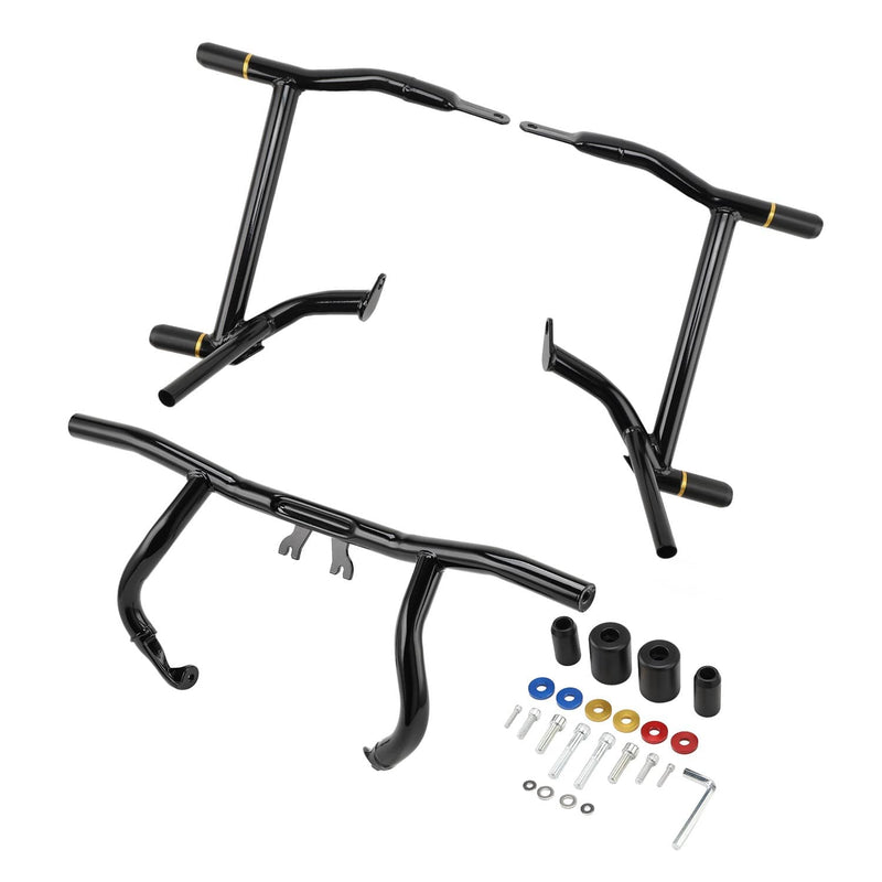 Steel Front Rear Crash Bar Guard for Harley Touring Road King Glide 14+