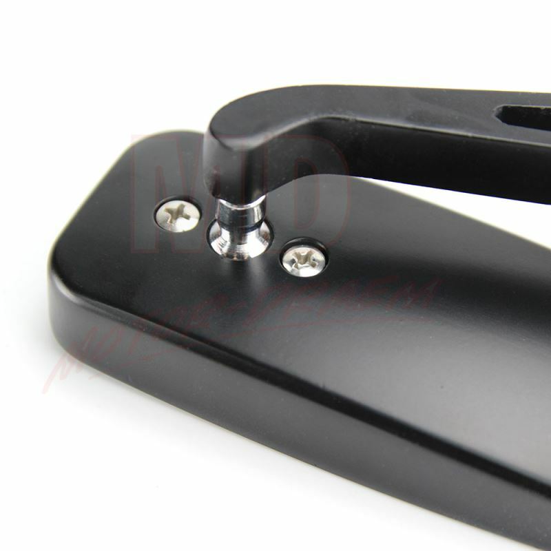 Rectangle Motorcycle Rear View Mirrors Pair for Harley Suzuki Honda Street Bikes