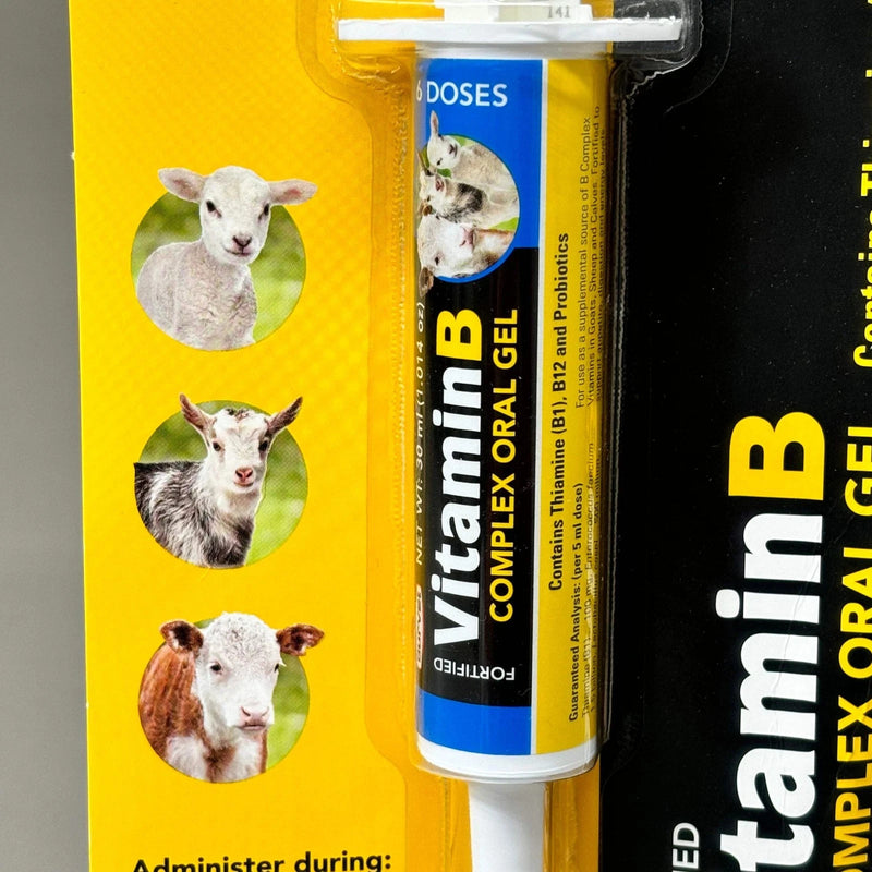 Vitamin B Complex Oral Gel for Durvet Goats Sheep Calves 30mL Lot of 2