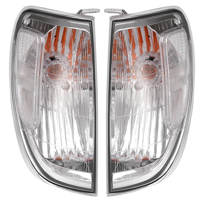 DURAFORCE Front Corner Lights Clear With Bulbs for Toyota Land Cruiser 1998-2004 Pair