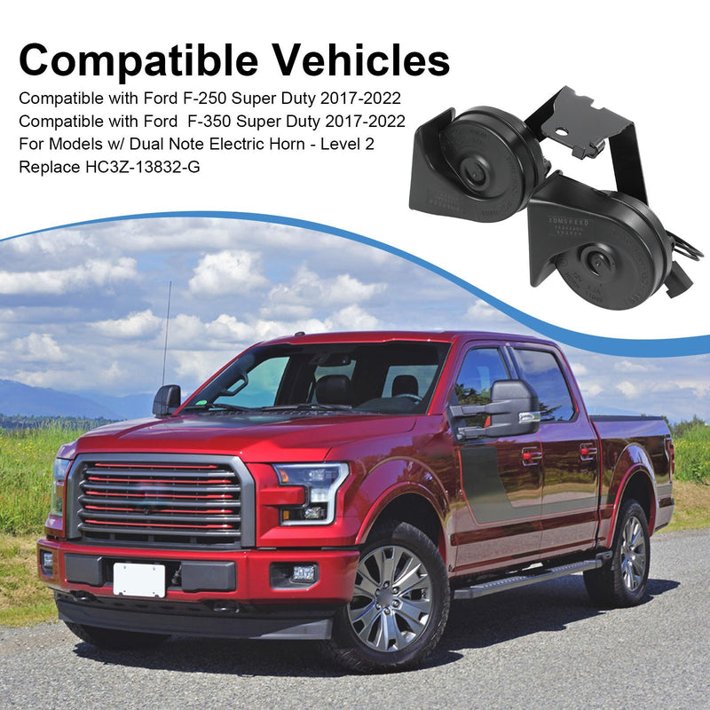 HC3Z-13832-G Trumpet Horns & Bracket Assembly for Ford F-250 F-350