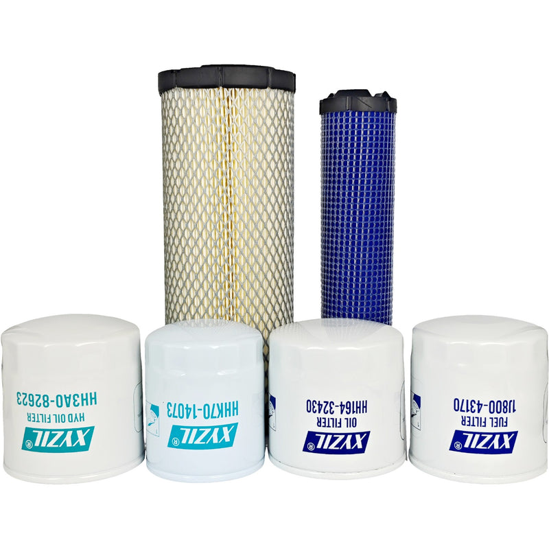 Air Fuel Hydrostat Oil Hydraulic Filter Kit Fit for Kubota L3301 HST L3901 HST