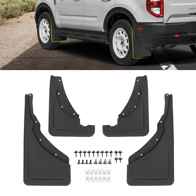 Front Rear Mud Flaps Splash Guards for Ford Bronco Sport 2021 22 2024 Set of 4
