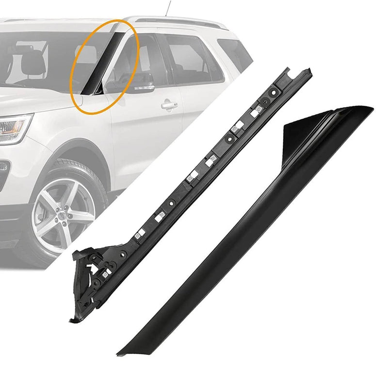 Left Side Windshield A-Pillar Molding Inner Outer Trim for Ford Explorer 2011-19