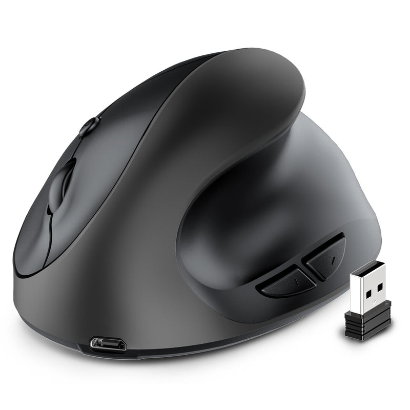 Ergonomic 2.4GHz Wireless Vertical Mouse with 3 Adjustable DPI 800/1600/2400