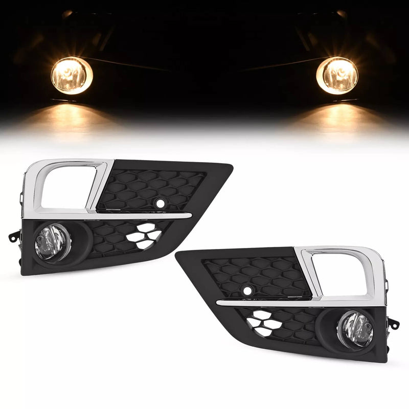DURAFORCE Front Bumper Fog Lamp Bezel Chrome Trim for Honda Odyssey 2018-2020 Set