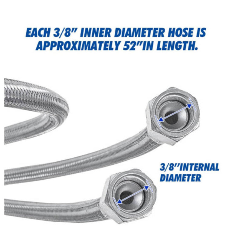 SS Braided Transmission Cooler Hoses Lines Kit for Chevy Ford TH350 700R4