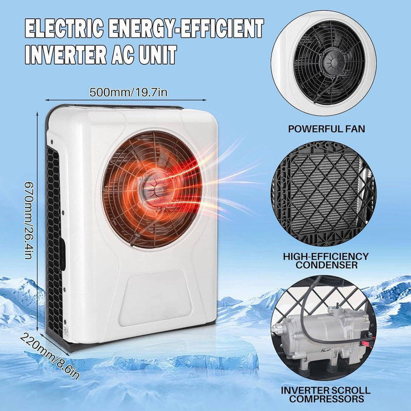 12000BTU 12V Truck Cab Air Conditioner Split AC for Semi Bus RV Caravan