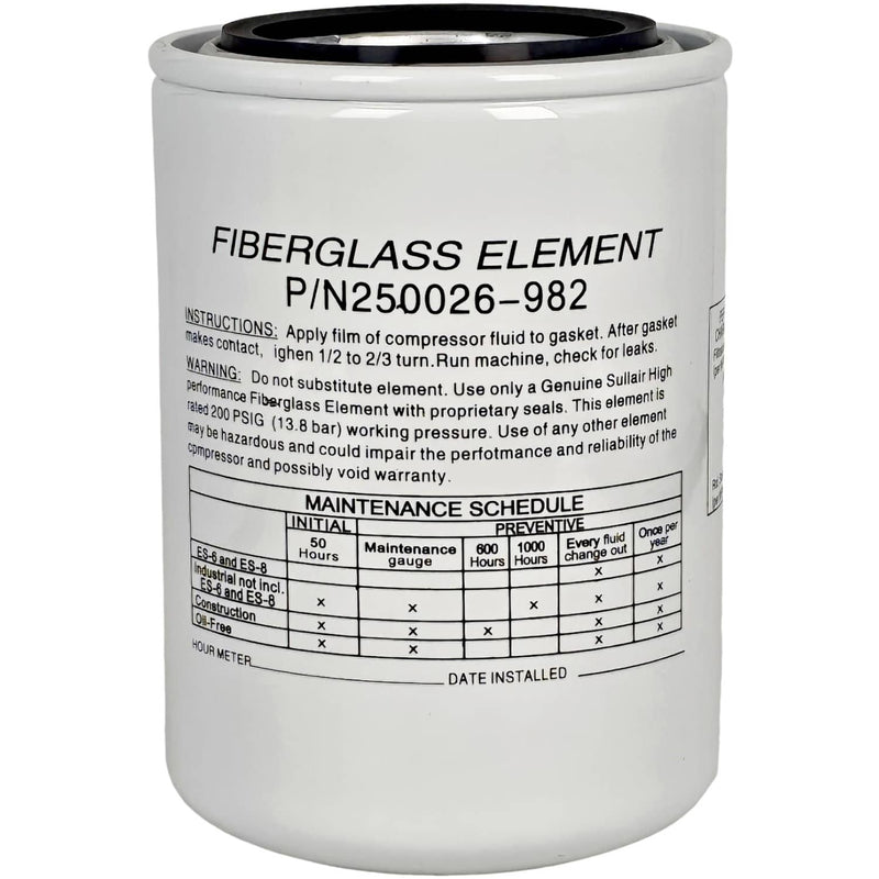 DURAFORCE 250025-524 88290014-484 Oil Filter for Sullair Air Compressor 250026-982