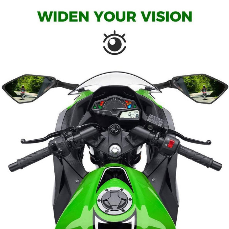 Black L & R Rear View Mirrors for Kawasaki Ninja ZX6R ZX636 2013 2014 2015 2016