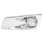 DURAFORCE Left LED Fog Light Lamp with Chrome Bezel Clear Lens for Kenworth T660 2007-2017